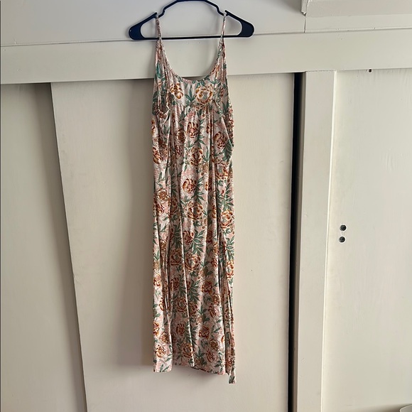 Floral Maxi Dress with Spaghetti Straps - Picture 2 of 3